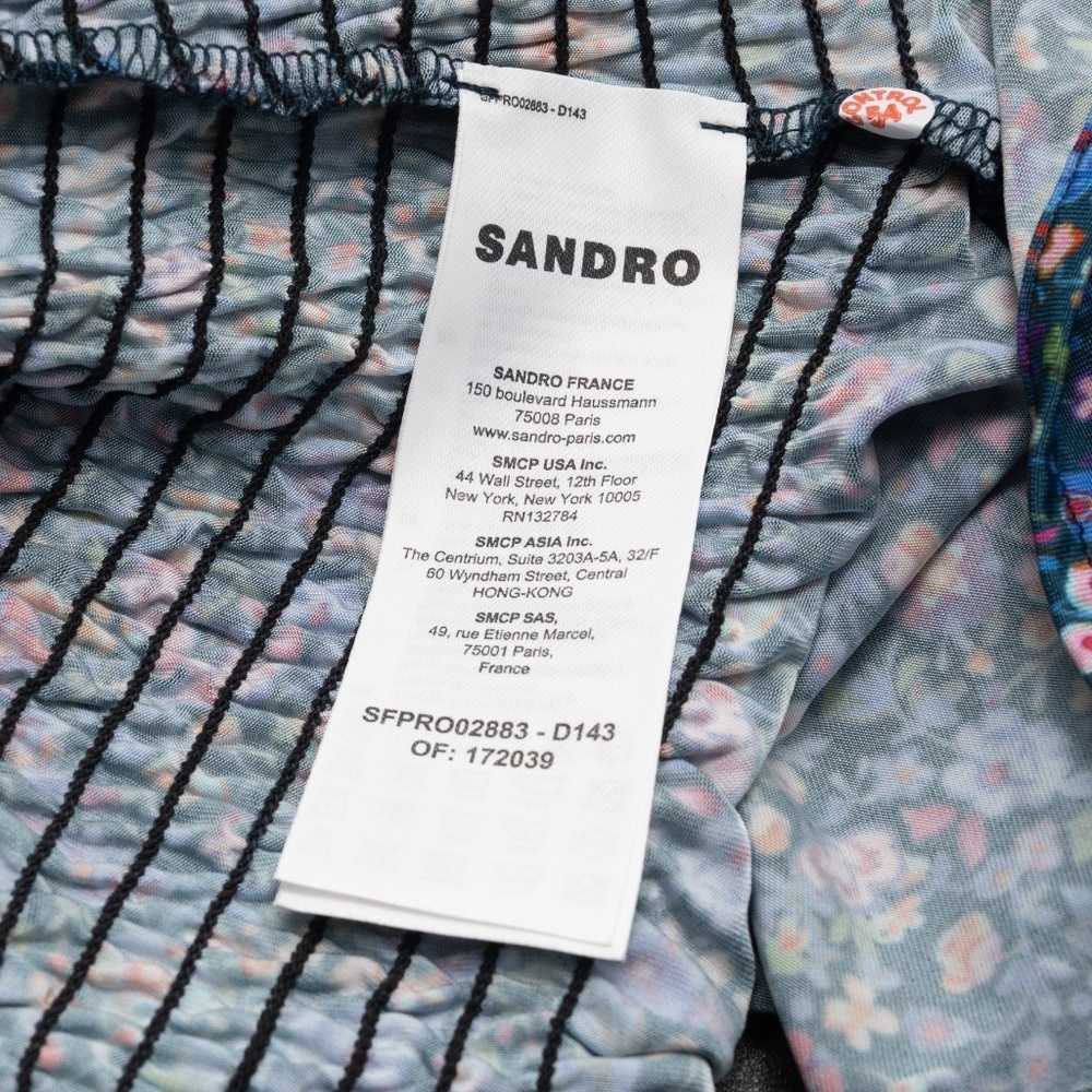 SANDRO - Spinelle‎ Floral Print Cutout Back Dress - Picture 5 of 11